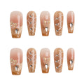 Crystal Blush Lattice Handmade Press on Nails