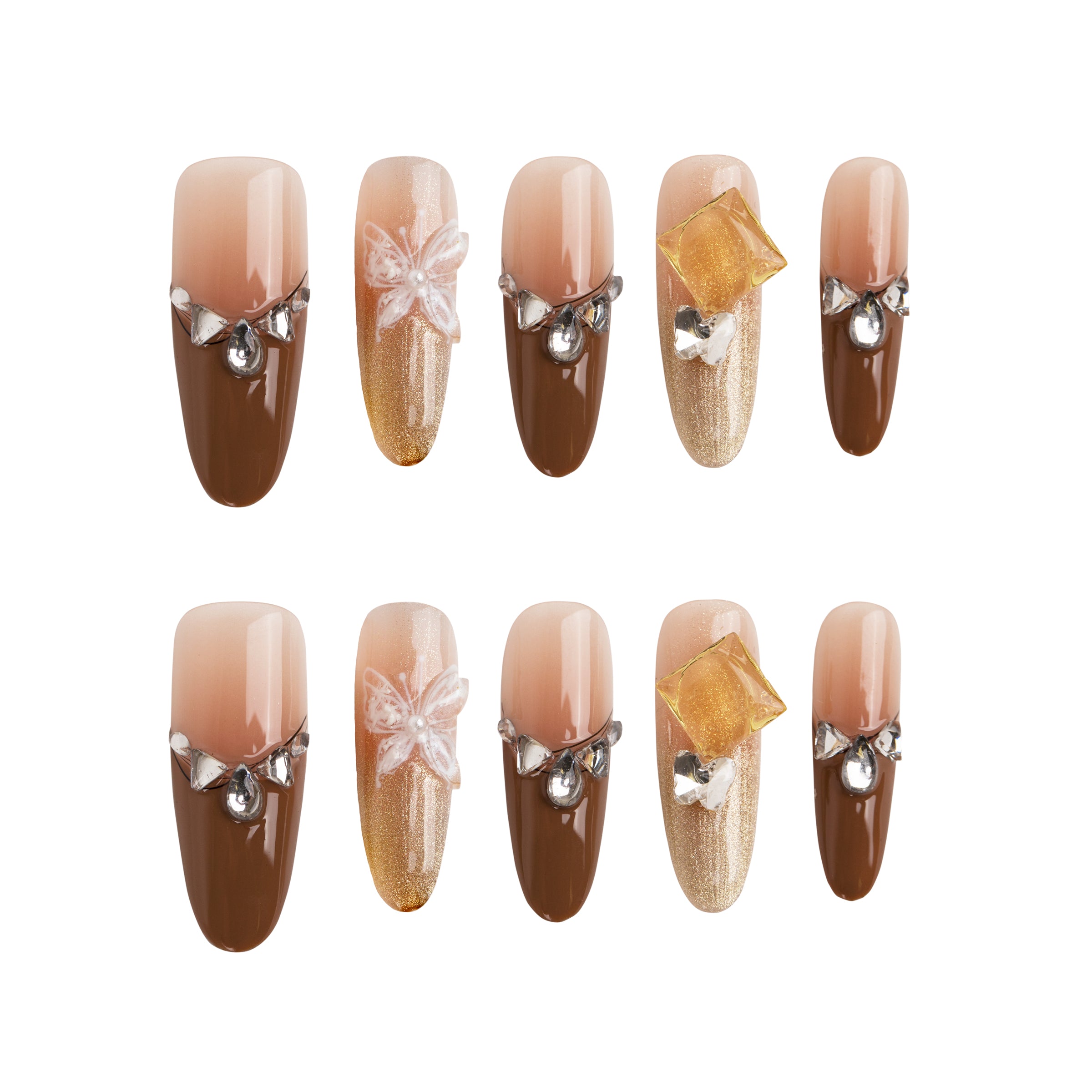 Maple Glaze Handmade Press on Nails