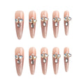Blush Crystal Bloom Handmade Press on Nails
