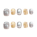 Champagne Opal Veil Handmade Press on Nails