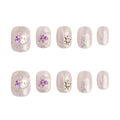 Celestial Pearl Bloom Handmade Press on Nails
