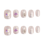 Celestial Pearl Bloom Handmade Press on Nails