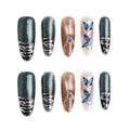 Azure Butterfly Handmade Press On Nails