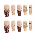 Cocoa Dots Handmade Press on Nails