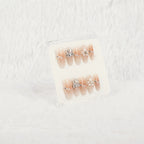 Pearl Blossom Handmade Press on Nails