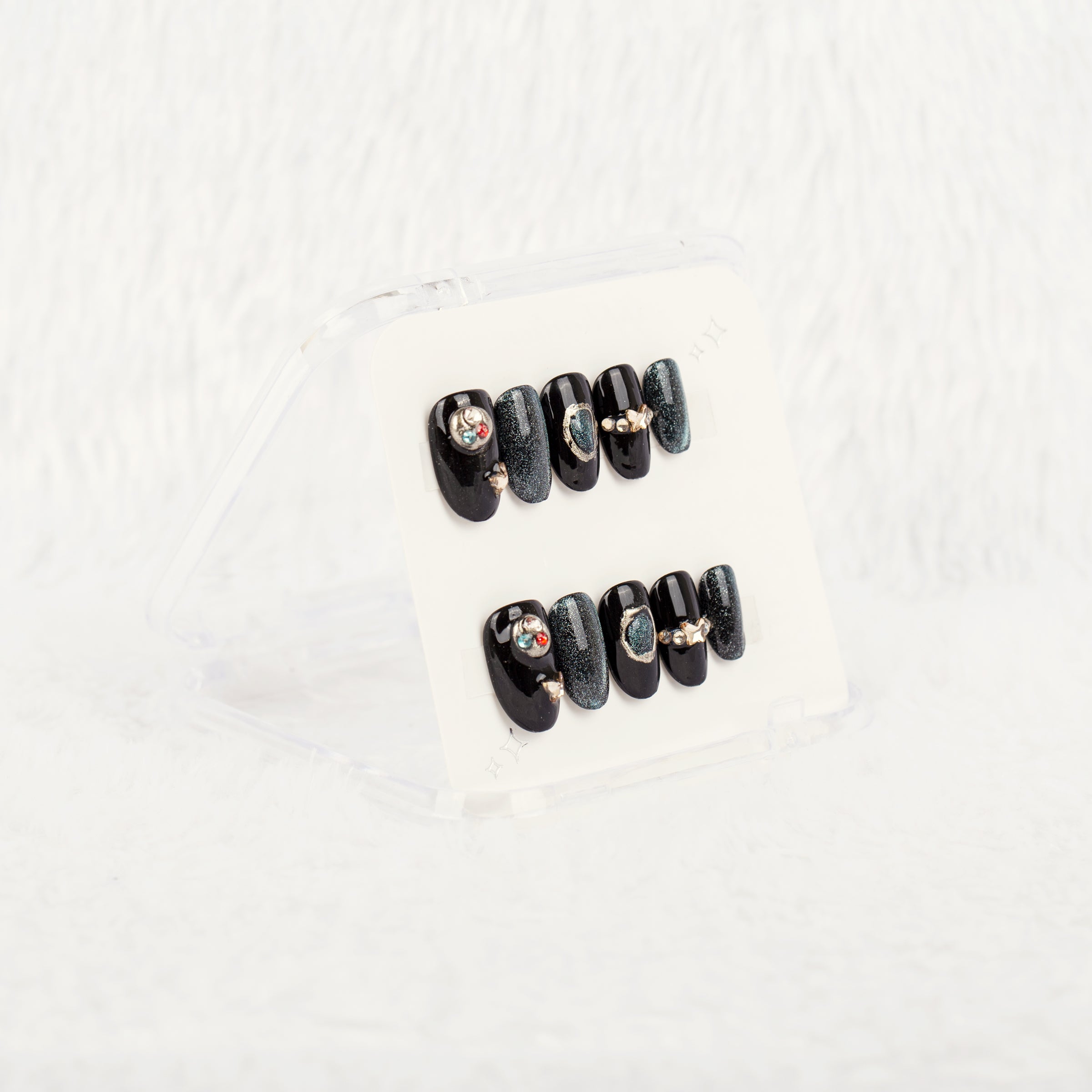 Midnight Cosmos Handmade Press on Nails