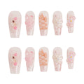 Pink Fairy Garden Handmade Press on Nails