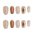 Champagne Cocoa Handmade Press on Nails