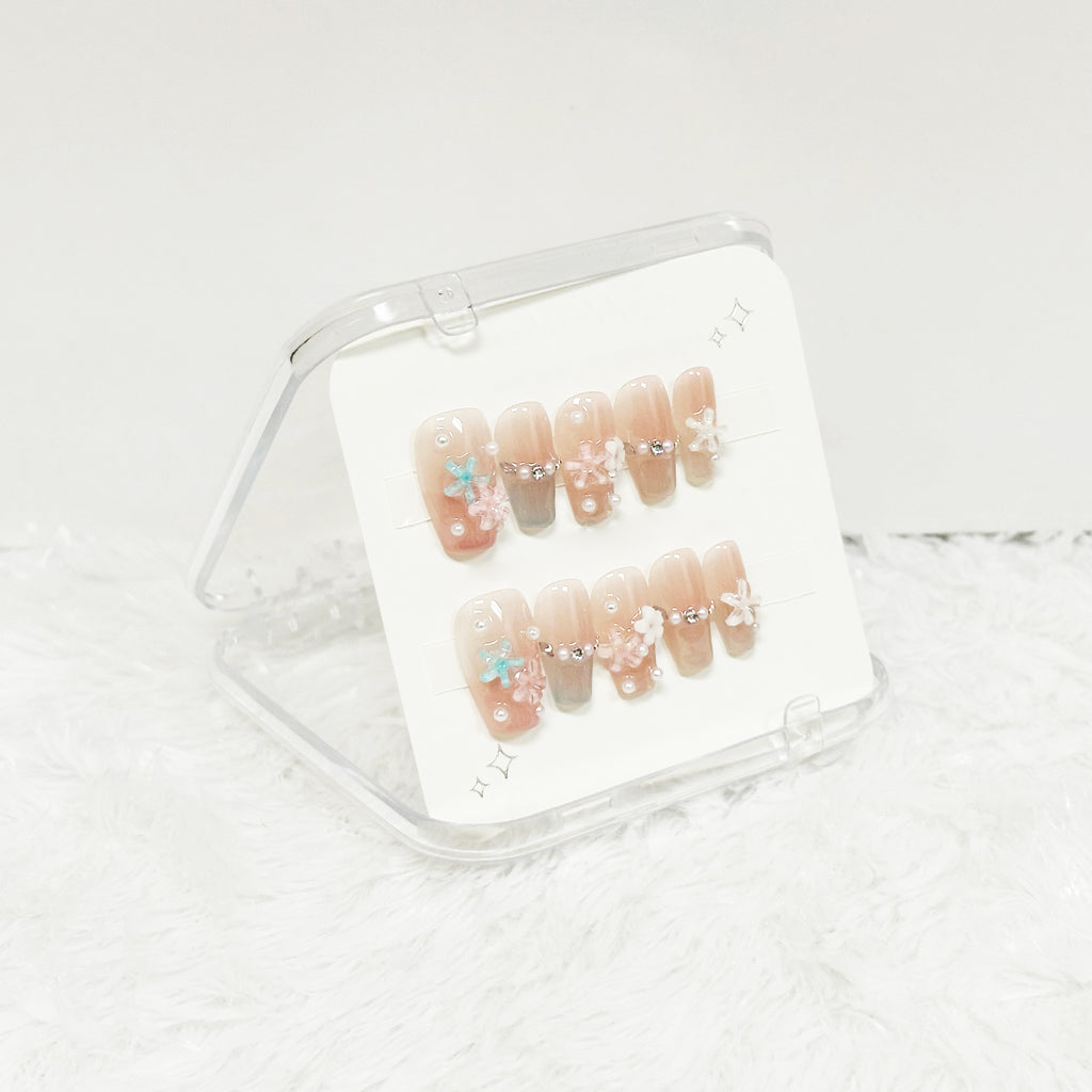 Pastel Garden Handmade Press on Nails