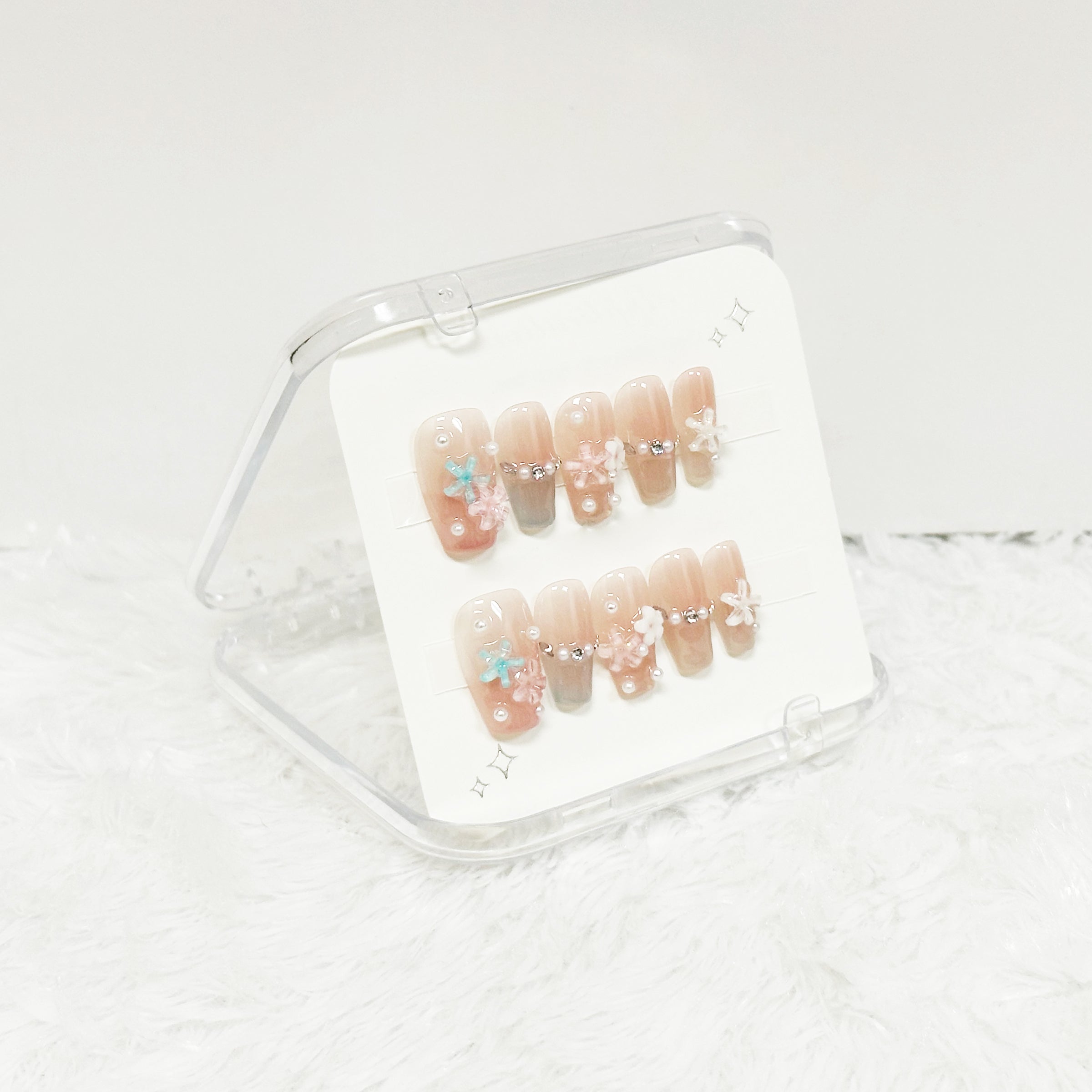 Pastel Garden Handmade Press on Nails