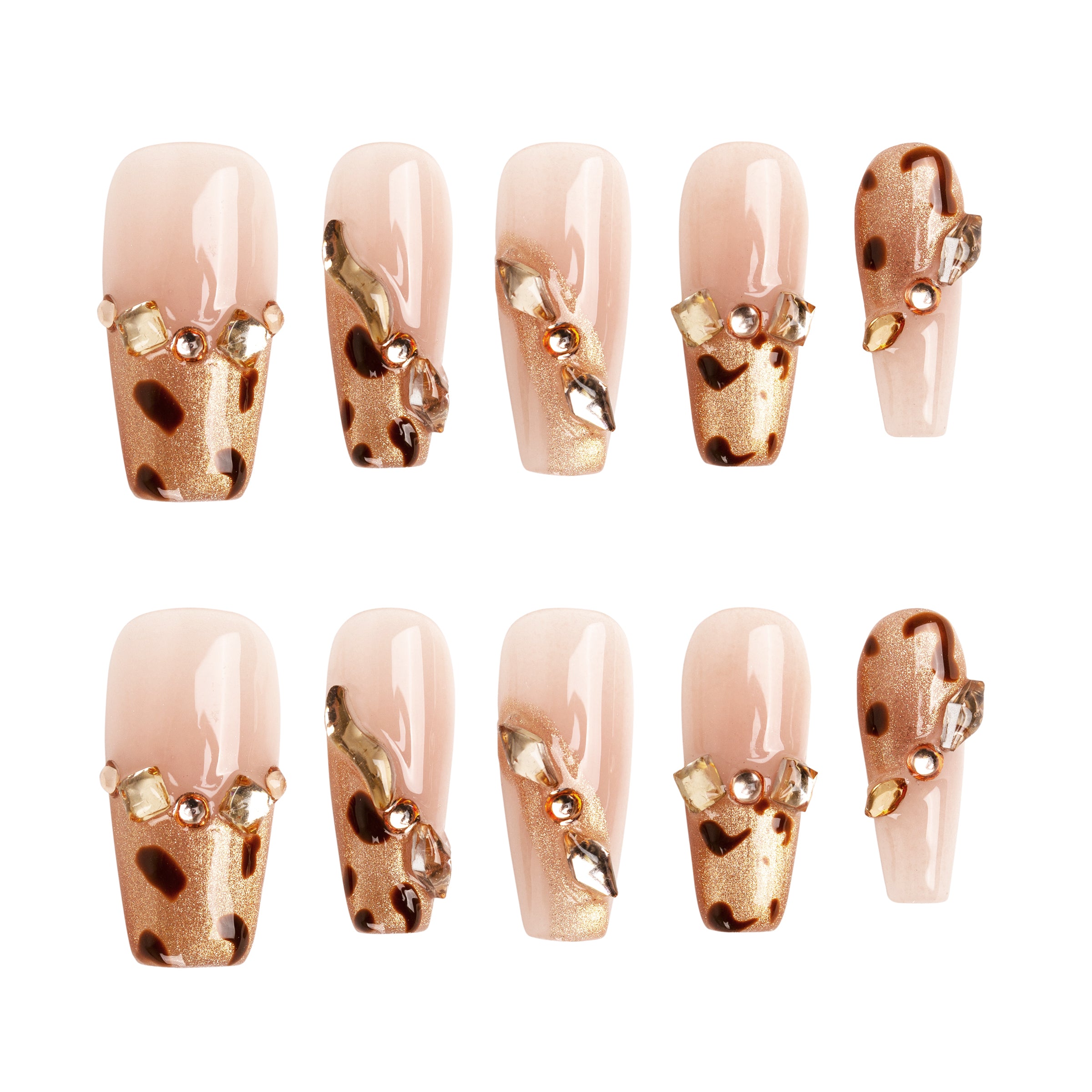 Cheetah Confetti Handmade Press on Nails