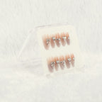 Silver Bow Bell Handmade Press on Nails