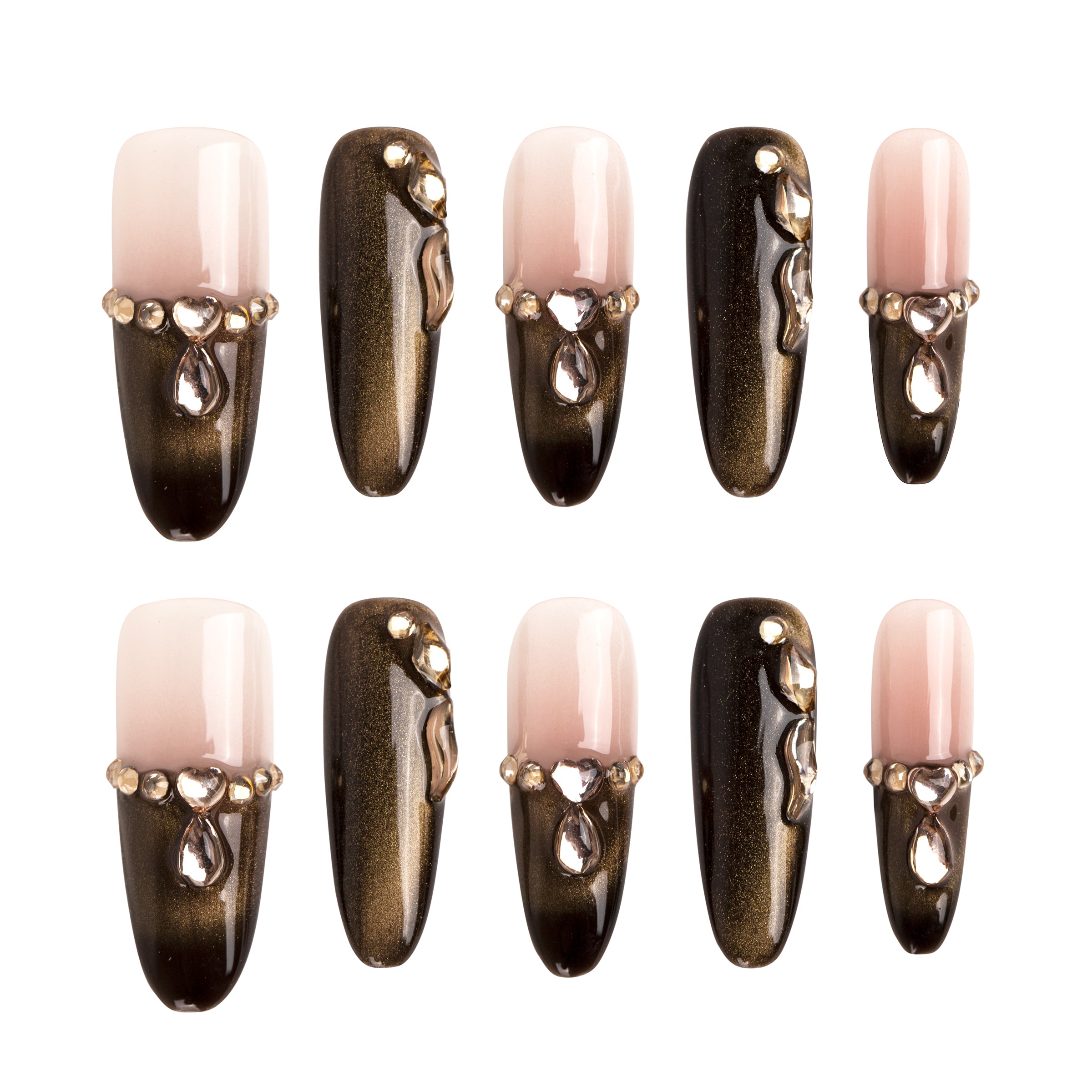 Cocoa Jewel Handmade Press on Nails