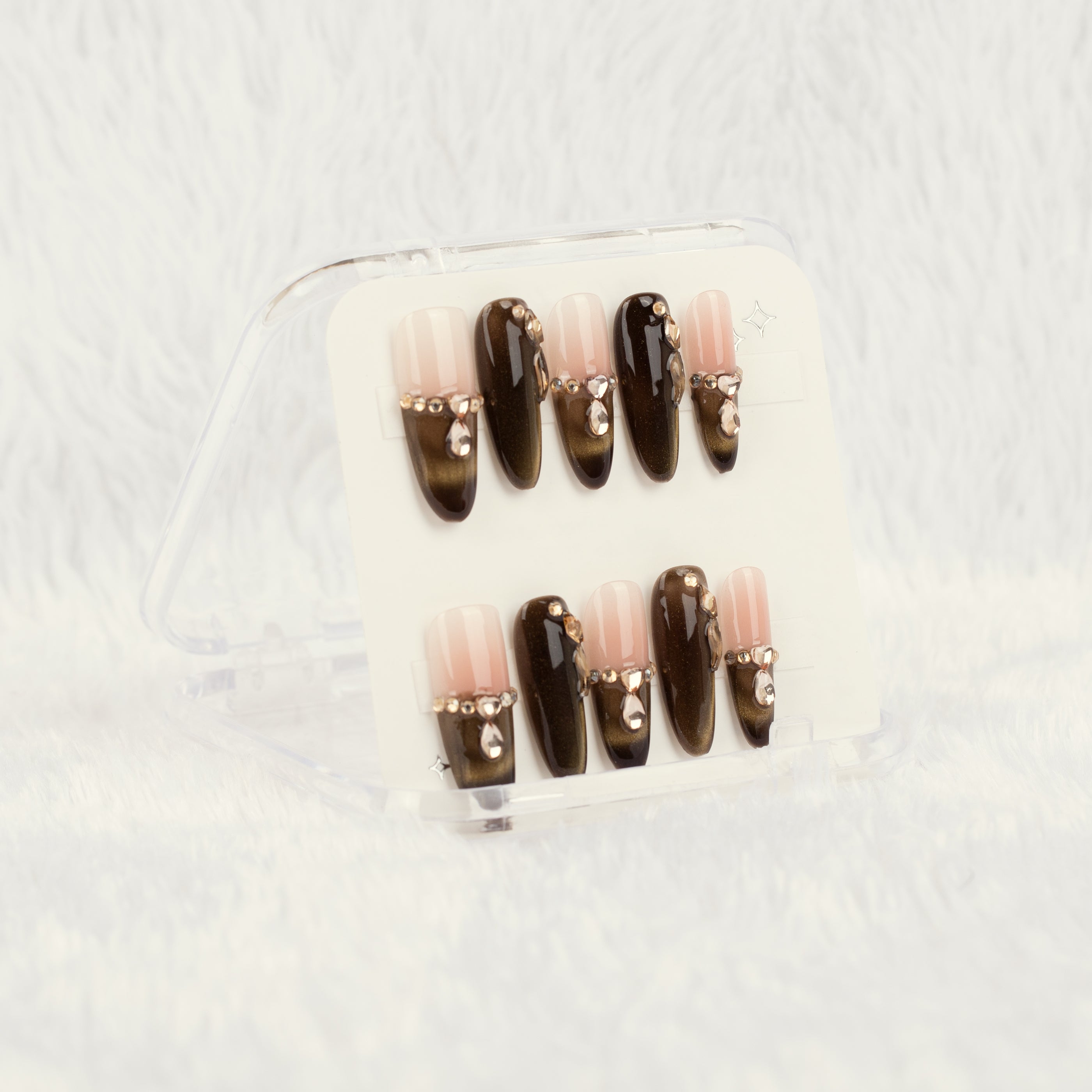 Cocoa Jewel Handmade Press on Nails