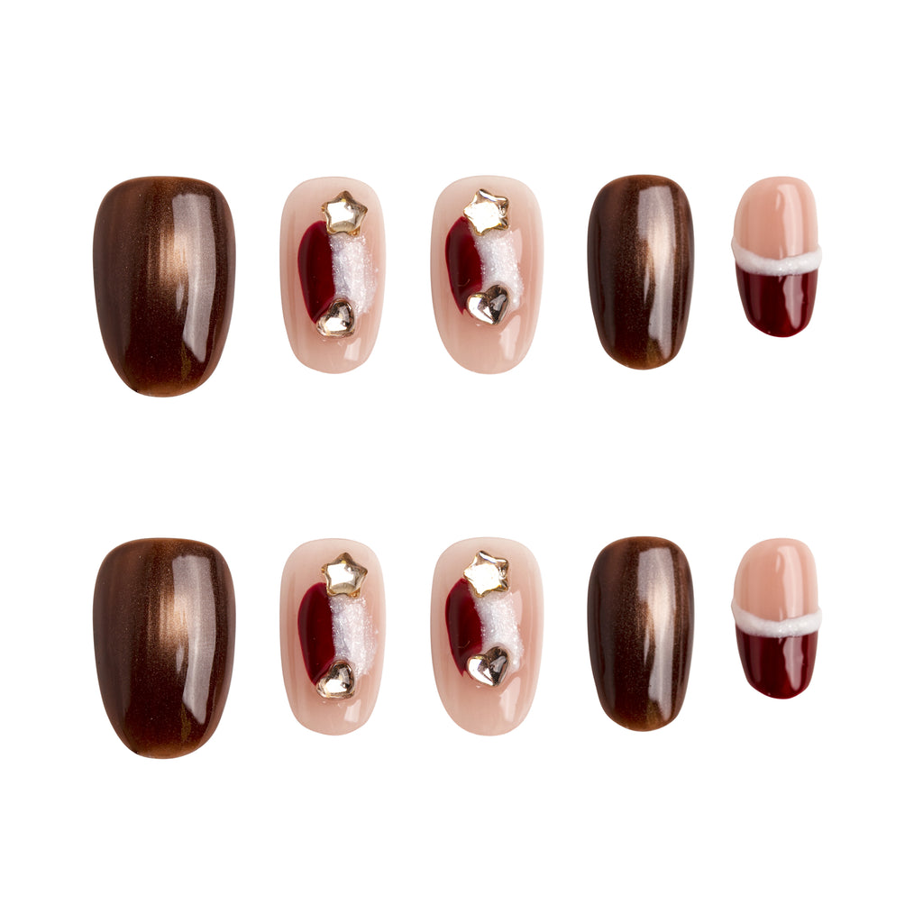 Noir Inlay Handmade Press on Nails