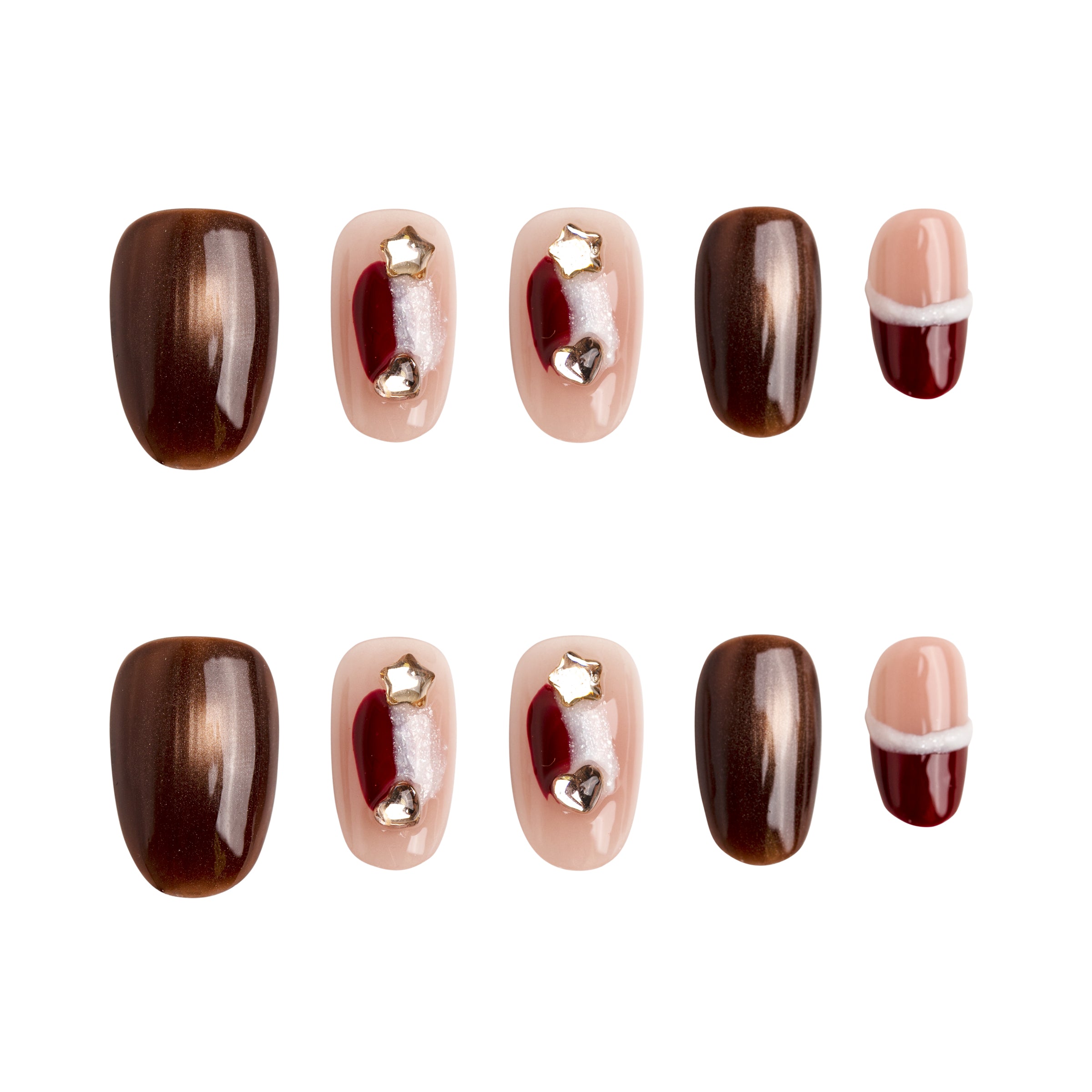 Noir Inlay Handmade Press on Nails