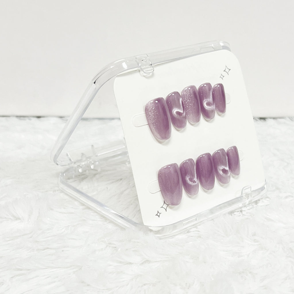 Lavender Heart Handmade Press on Nails