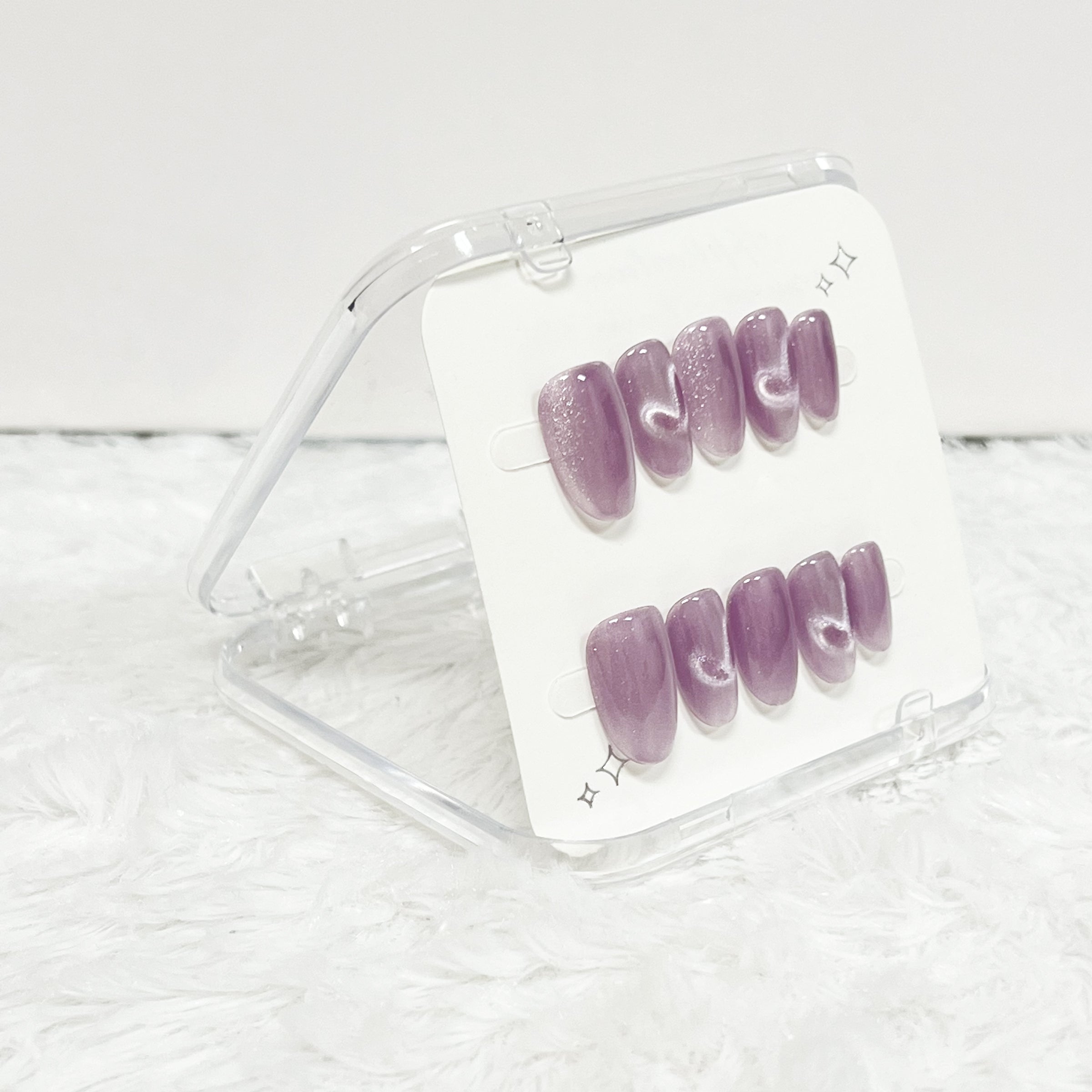 Lavender Heart Handmade Press on Nails