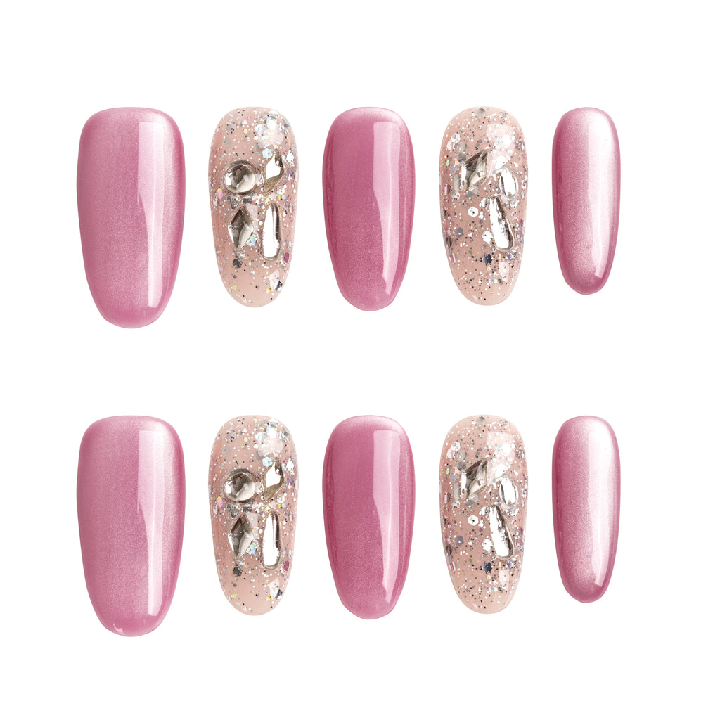 Rose Embellish Handmade Press on Nails