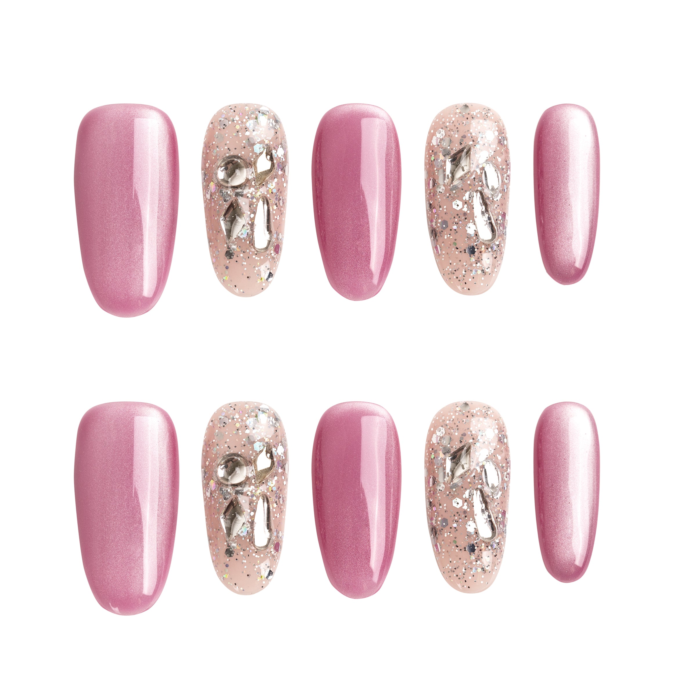 Rose Embellish Handmade Press on Nails