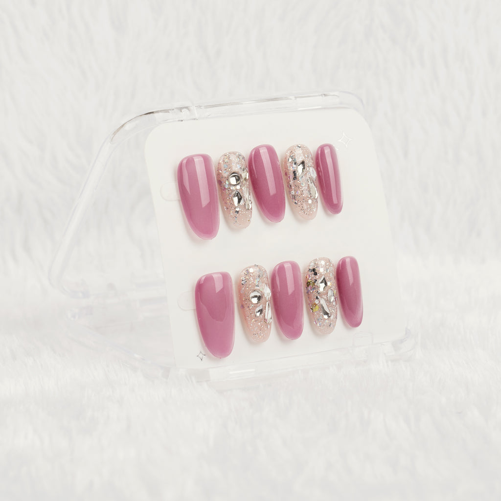 Rose Embellish Handmade Press on Nails