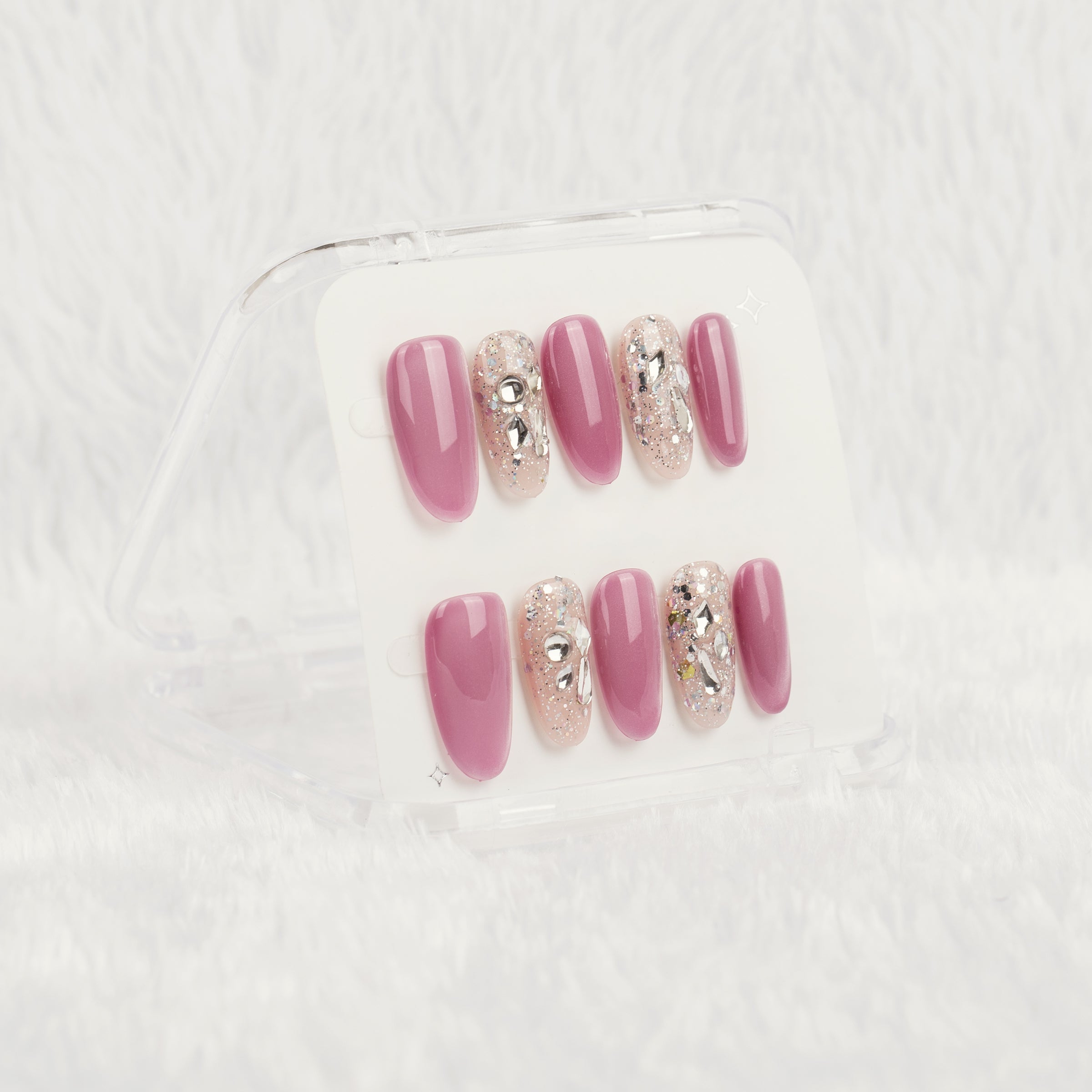 Rose Embellish Handmade Press on Nails
