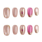 Velour Petal Glow Handmade Press on Nails