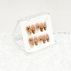 Golden Rose Charm Handmade Press on Nails