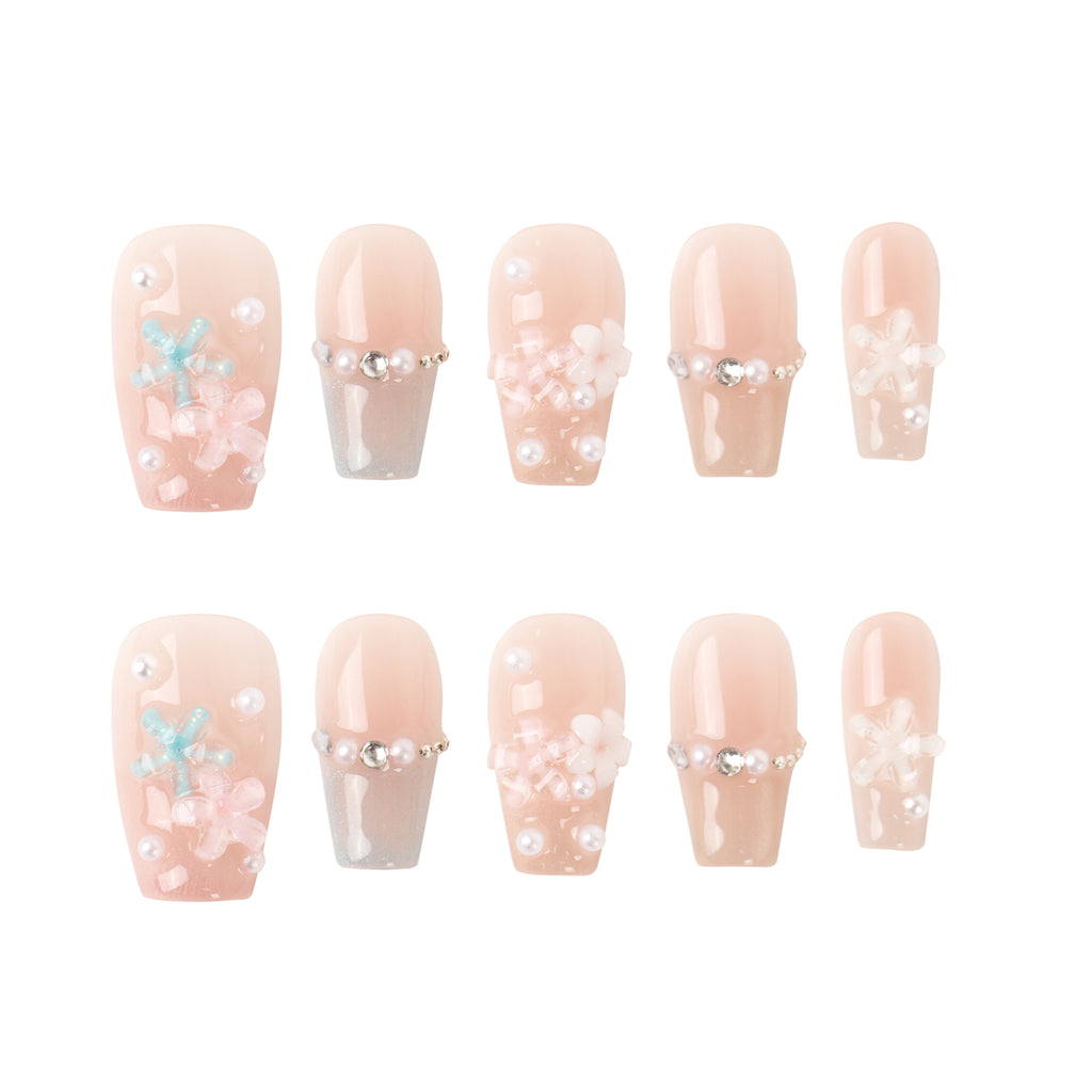 Pastel Garden Handmade Press on Nails