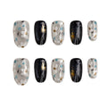 Noir Opal Fleur Handmade Press on Nails