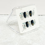 Noir Opal Fleur Handmade Press on Nails