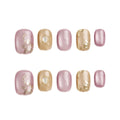 Gilded Petal Whisper Handmade Press on Nails