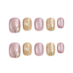 Gilded Petal Whisper Handmade Press on Nails