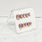 Gilded Petal Whisper Handmade Press on Nails