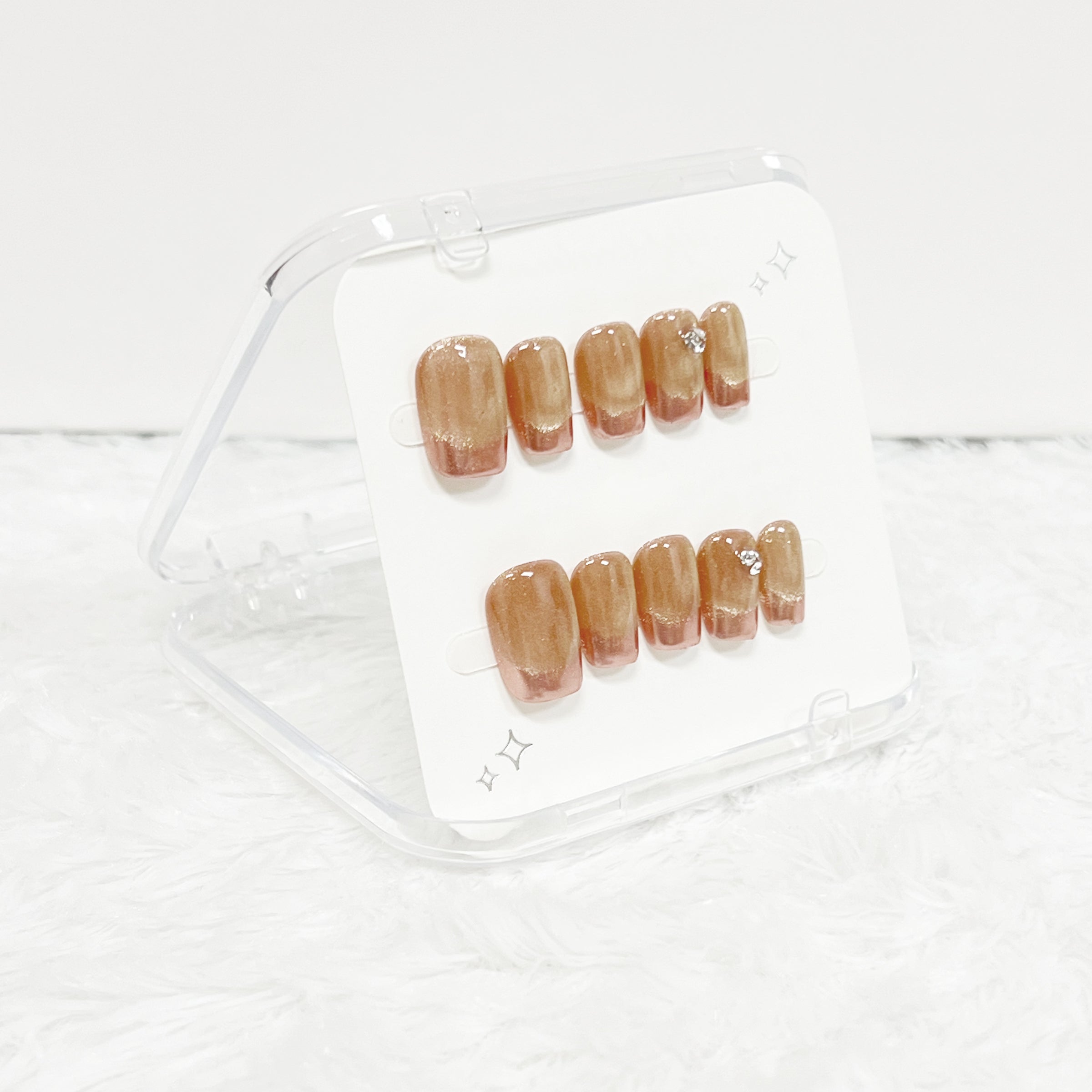 Blush Gilded Handmade Press on Nails