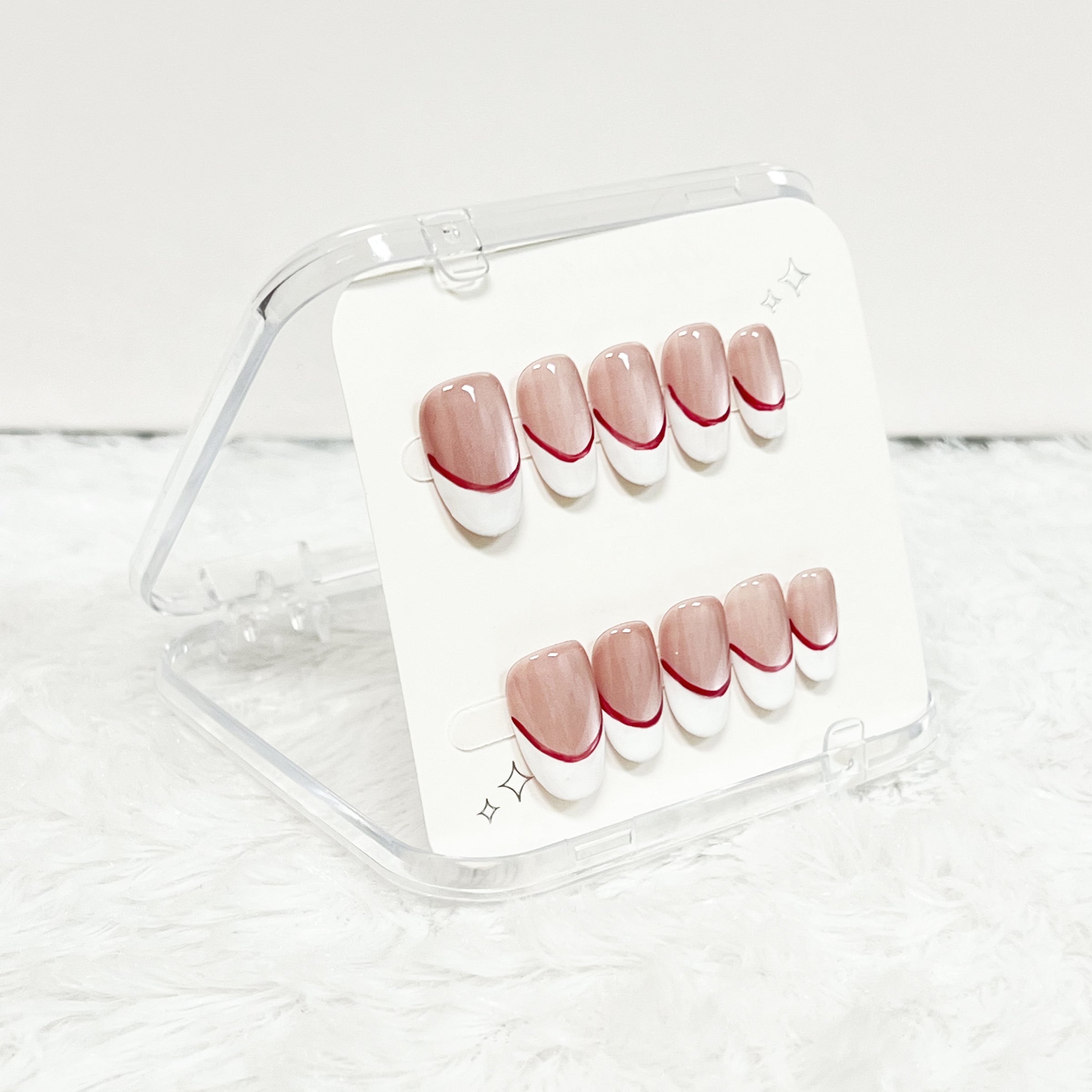 Rose French Handmade Press on Nails