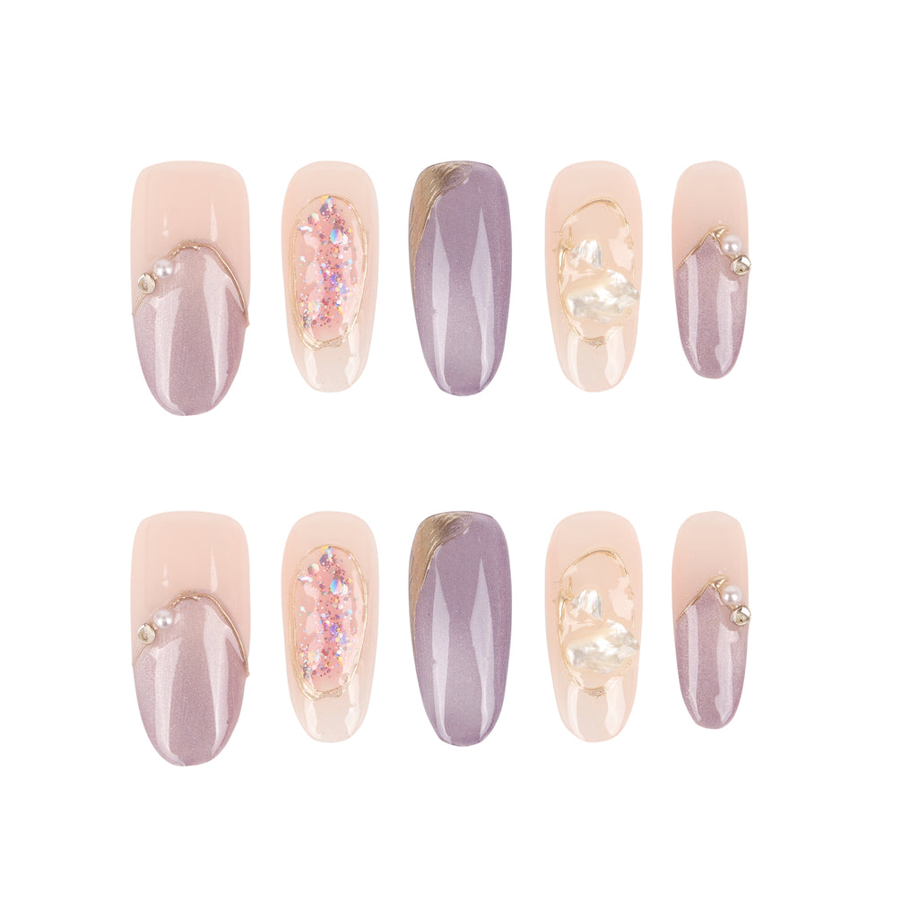 Lavender Blush Handmade Press on Nails