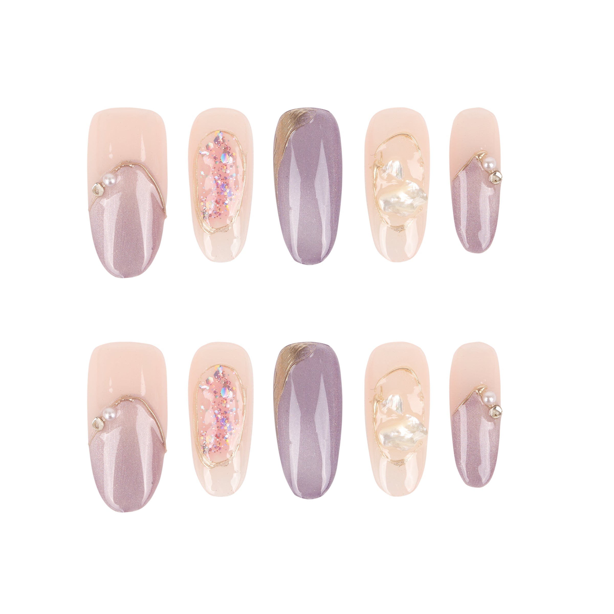 Lavender Blush Handmade Press on Nails