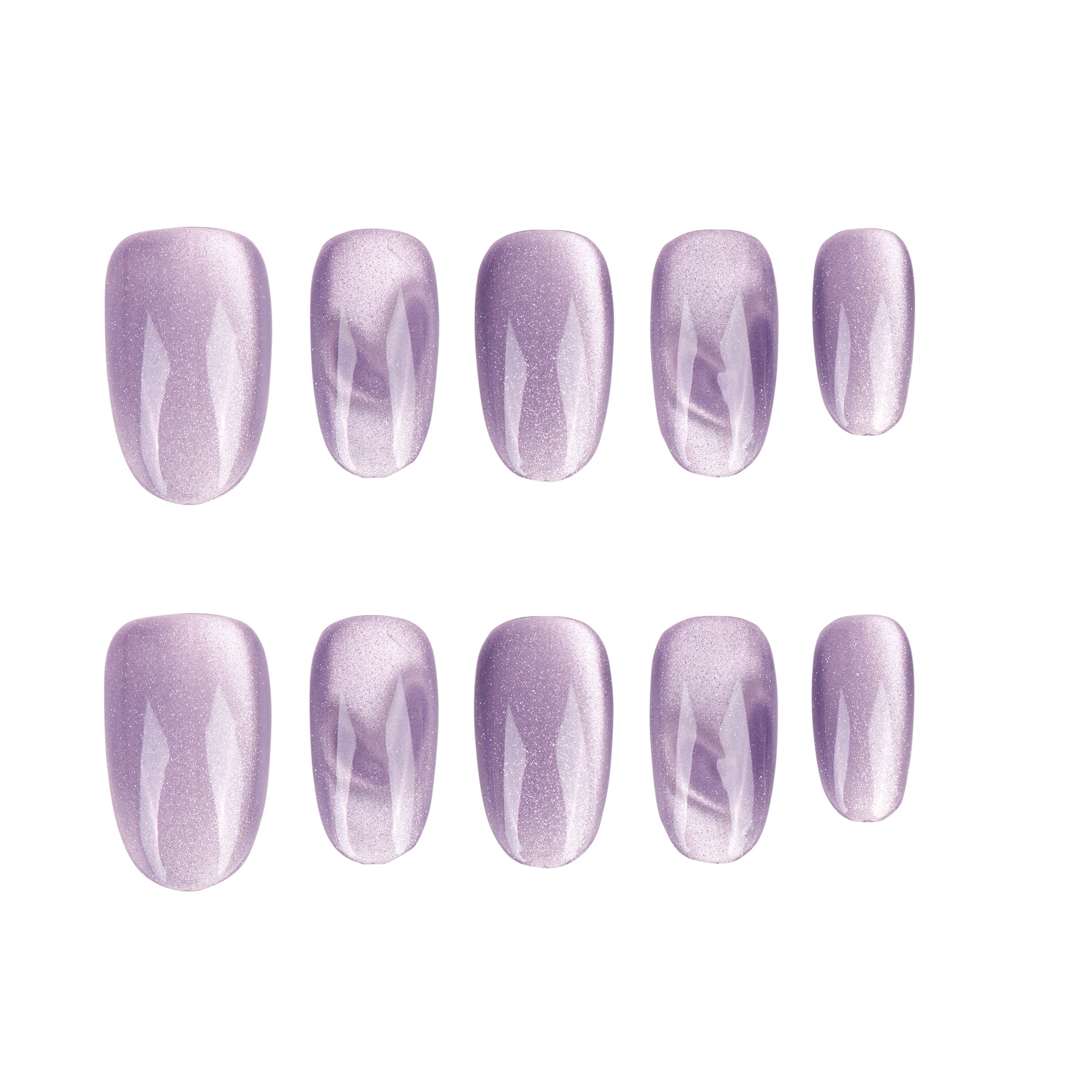 Lavender Heart Handmade Press on Nails