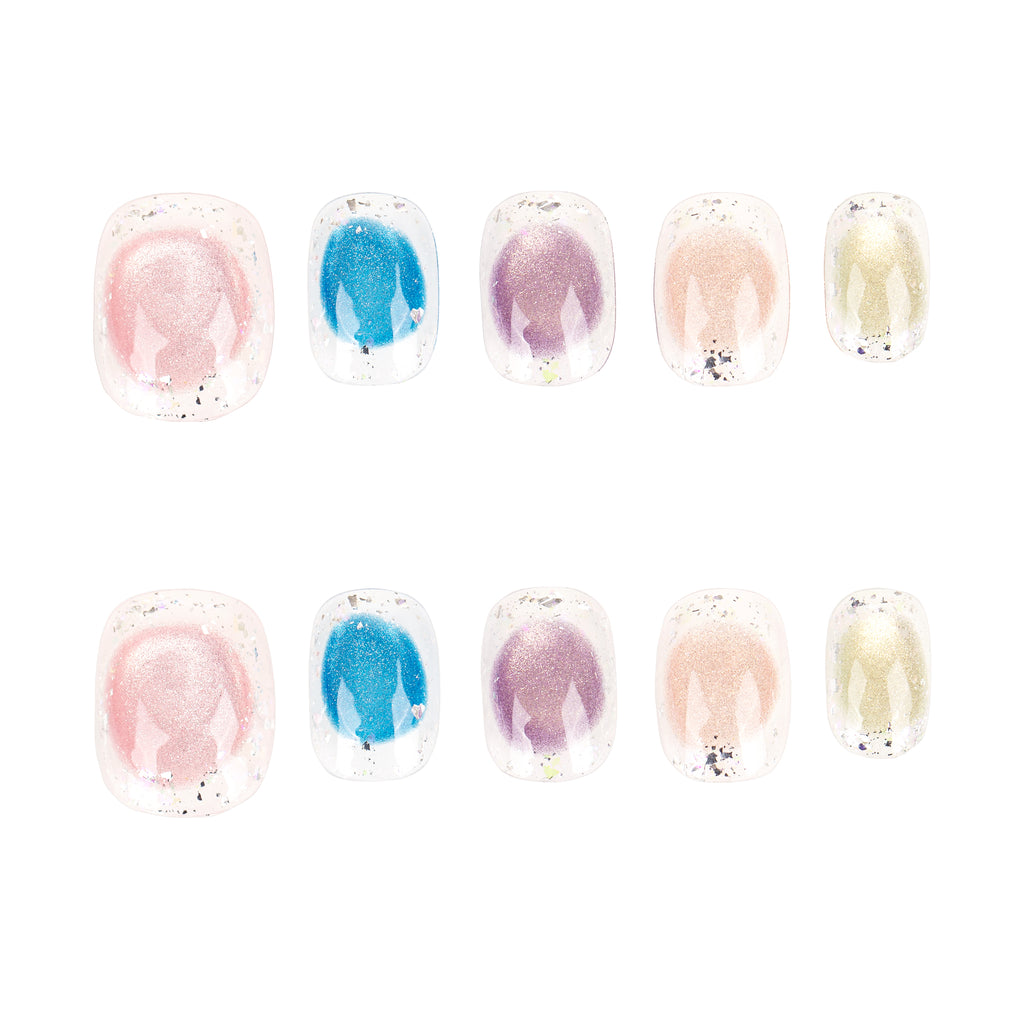 Aurora Pastel Veil Handmade Press on Nails