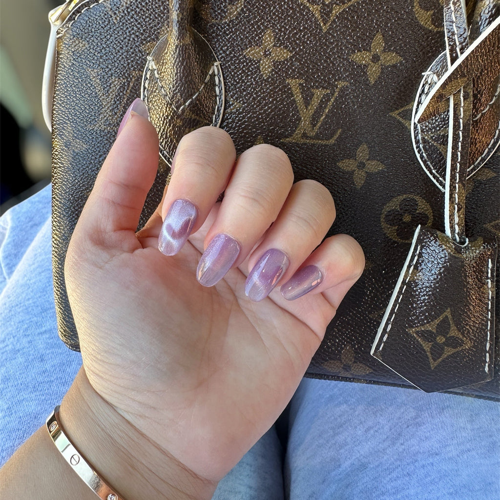 Lavender Heart Handmade Press on Nails