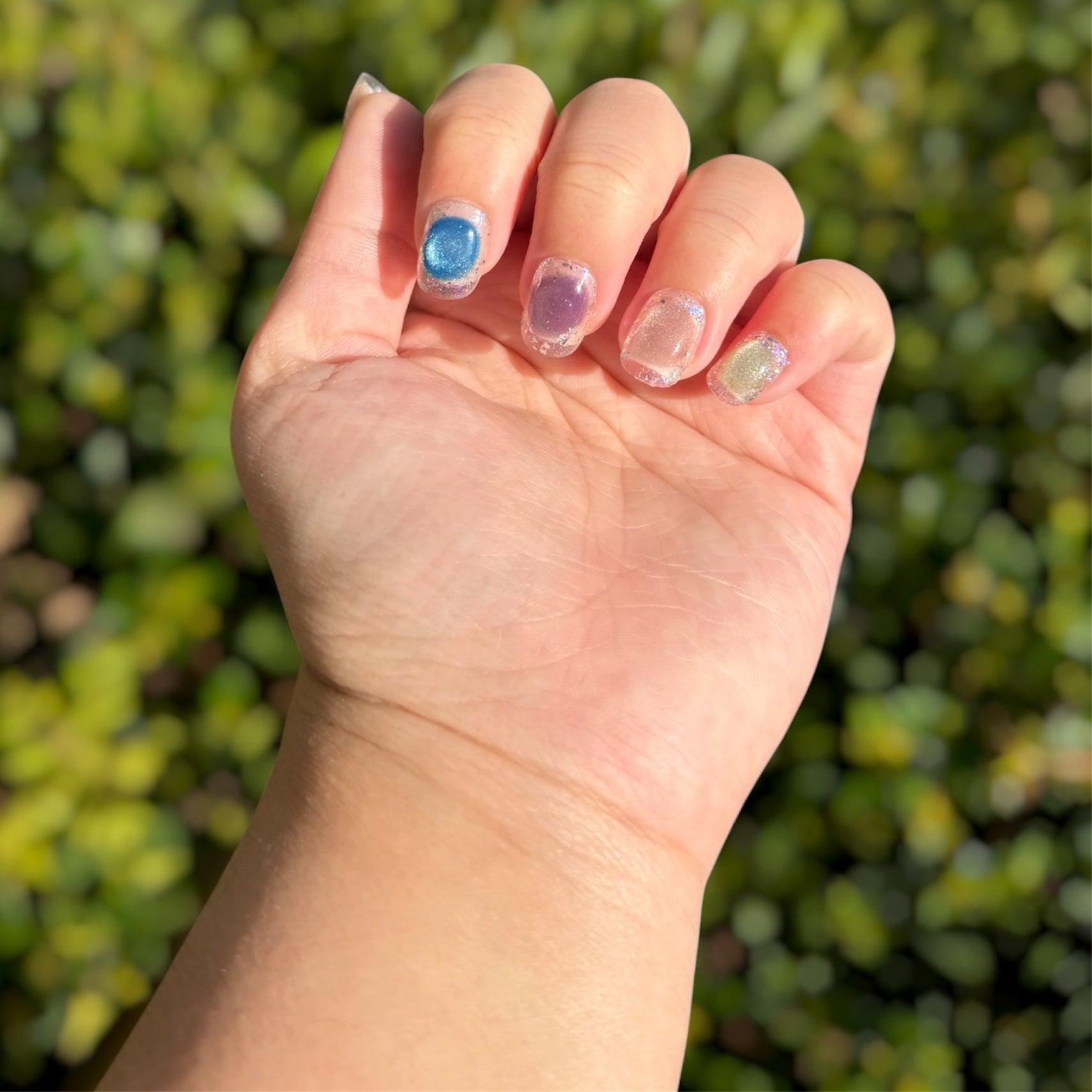 Aurora Pastel Veil Handmade Press on Nails