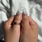 Noir Opal Fleur Handmade Press on Nails