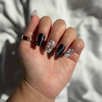 Noir Opal Fleur Handmade Press on Nails