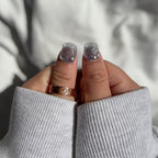 Champagne Opal Veil Handmade Press on Nails