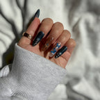 Azure Butterfly Handmade Press On Nails